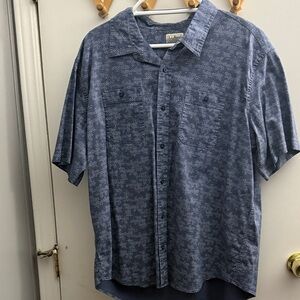 L.L. Bean Men's Blue Patterned Button Down Shirt